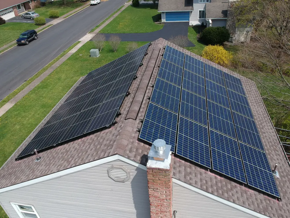Residential Solar Panels installed on a home roof
